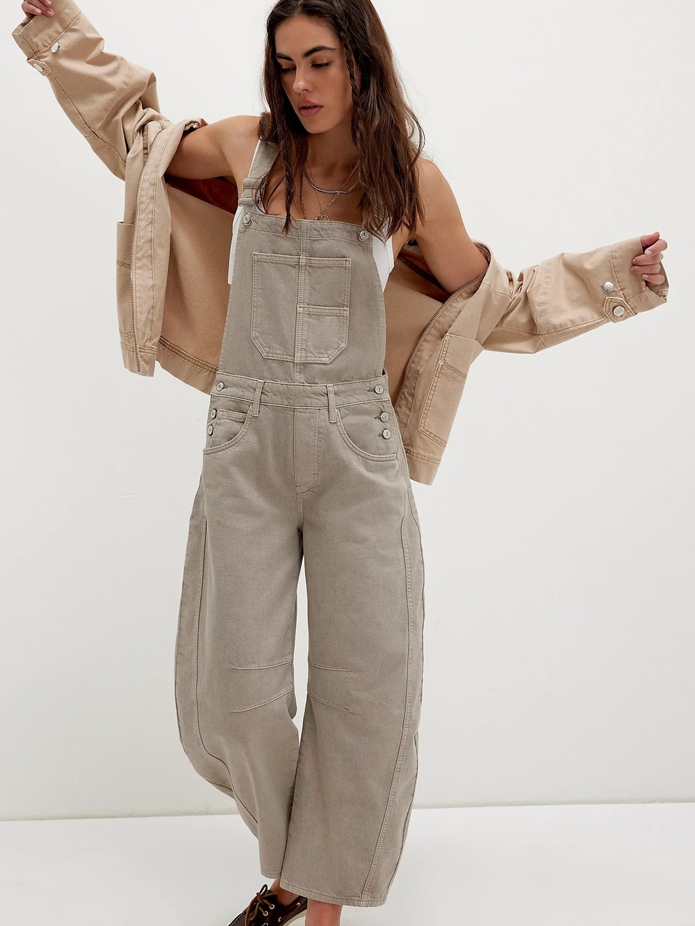 We The Free Good Luck Barrel Overalls